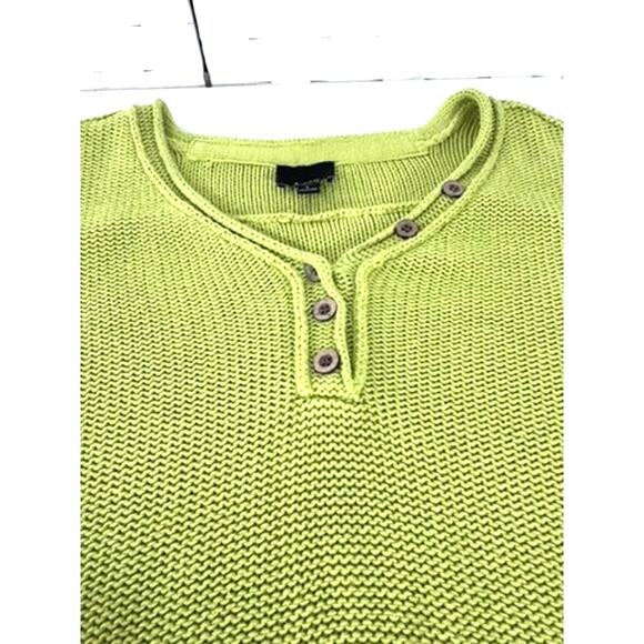"LUMIE'RE" Lime Green Sweater, Slouchy, Size L,Oversize,SNAG IN SLEEVE,SEE PICS - Picture 9 of 14